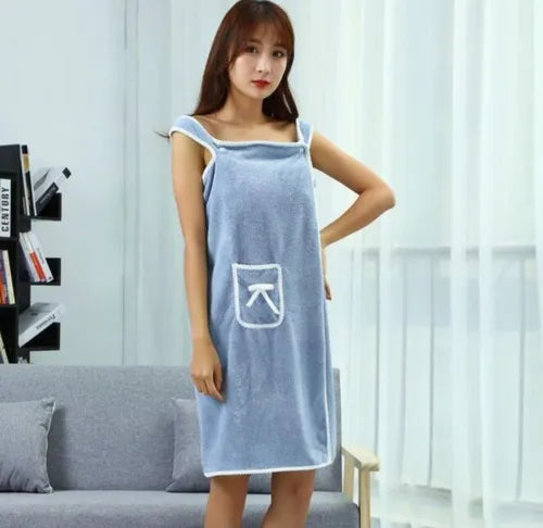 Toalla de Baño Tipo Bata para Mujer – Microfibra Suave y Absorbente - La Tiendita de la Jose